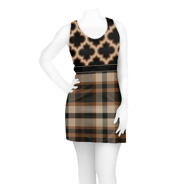 Moroccan & Plaid Racerback Dress - On Model - Front
