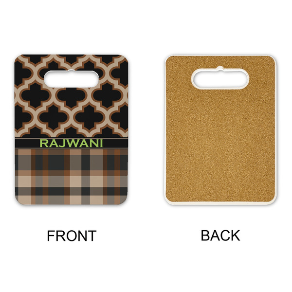 Moroccan & Plaid Rectangle Trivet with Handle - APPROVAL