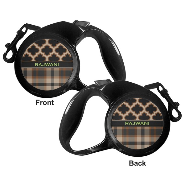Moroccan & Plaid Retractable Dog Leash - Medium Large - Apvl