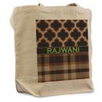 Moroccan & Plaid Reusable Cotton Grocery Bag (Personalized)