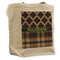 Moroccan & Plaid Reusable Cotton Grocery Bag - Front View