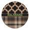 Moroccan & Plaid Round Decal