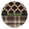 Moroccan & Plaid Round Decal - Medium (Personalized)