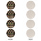 Moroccan & Plaid Round Linen Placemats - APPROVAL Set of 4 (single sided)