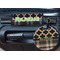 Moroccan & Plaid Round Luggage Tag & Handle Wrap - In Context