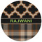 Moroccan & Plaid Round Mousepad - APPROVAL