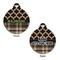 Moroccan & Plaid Round Pet ID Tag - Large - Approval