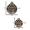 Moroccan & Plaid Round Pet ID Tag - Large - Comparison Scale
