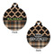 Moroccan & Plaid Round Pet Tag - Front & Back