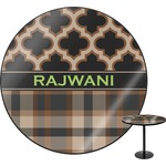 Moroccan & Plaid Round Table (Personalized)