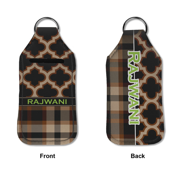 Moroccan & Plaid Sanitizer Holder Keychain - Large APPROVAL (Flat)