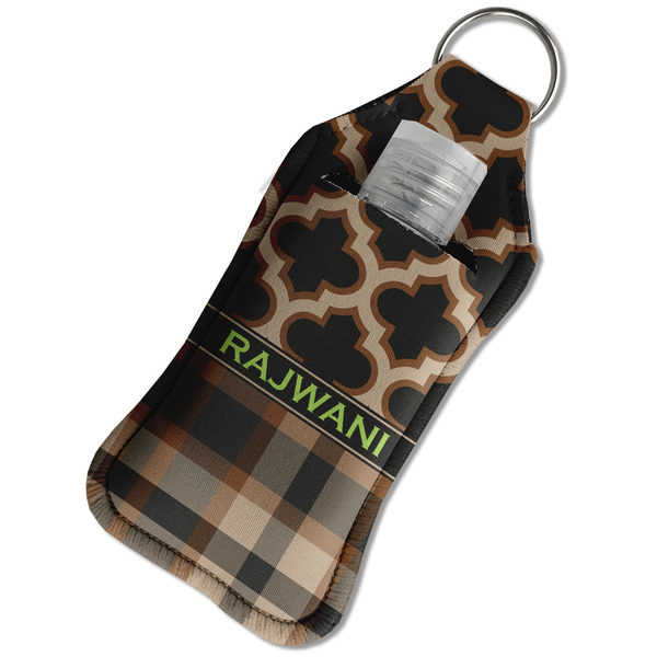 Moroccan & Plaid Sanitizer Holder Keychain - Large in Case