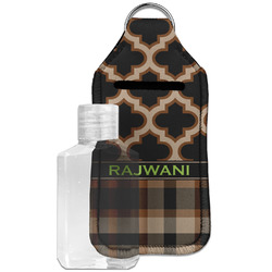 Moroccan & Plaid Hand Sanitizer & Keychain Holder - Large (Personalized)