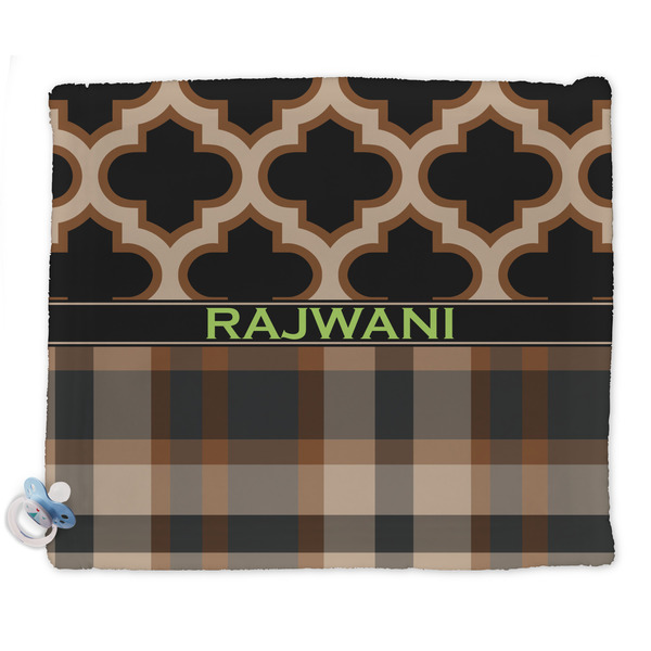 Custom Moroccan & Plaid Security Blanket (Personalized)