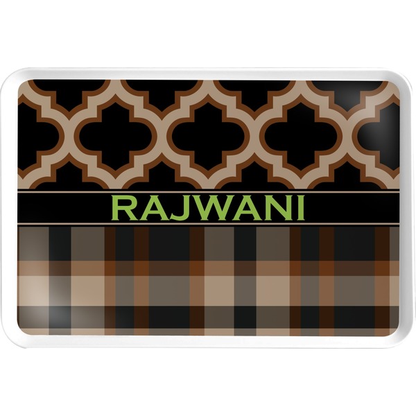 Custom Moroccan & Plaid Serving Tray (Personalized)