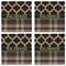 Moroccan & Plaid Set of 4 Sandstone Coasters - See All 4 View