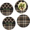 Moroccan & Plaid Set of Lunch / Dinner Plates