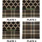 Moroccan & Plaid Set of Square Dinner Plates (Approval)