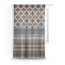 Moroccan & Plaid Sheer Curtain (Personalized)