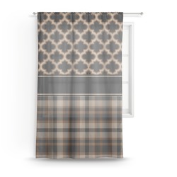 Moroccan & Plaid Sheer Curtain
