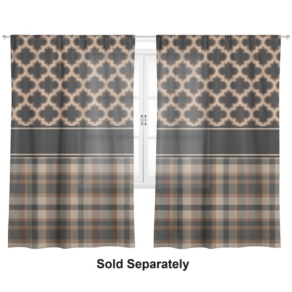 Moroccan & Plaid Sheer Curtains