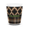 Moroccan & Plaid Ceramic Shot Glass - 1.5 oz - White - Single (Personalized)