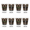 Moroccan & Plaid Shot Glass - White - Set of 4 - APPROVAL