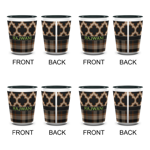 Moroccan & Plaid Shot Glassess - Two Tone - Set of 4 - APPROVAL