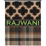 Moroccan & Plaid Extra Long Shower Curtain - 70"x84" (Personalized)