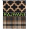 Moroccan & Plaid Extra Long Shower Curtain - 70"x84" (Personalized)