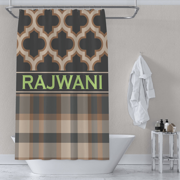 Moroccan & Plaid Shower Curtain Lifestyle