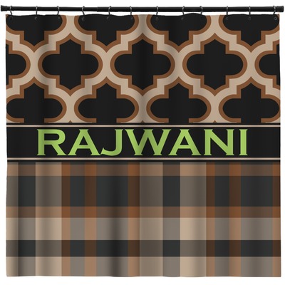 Moroccan & Plaid Shower Curtain (Personalized)