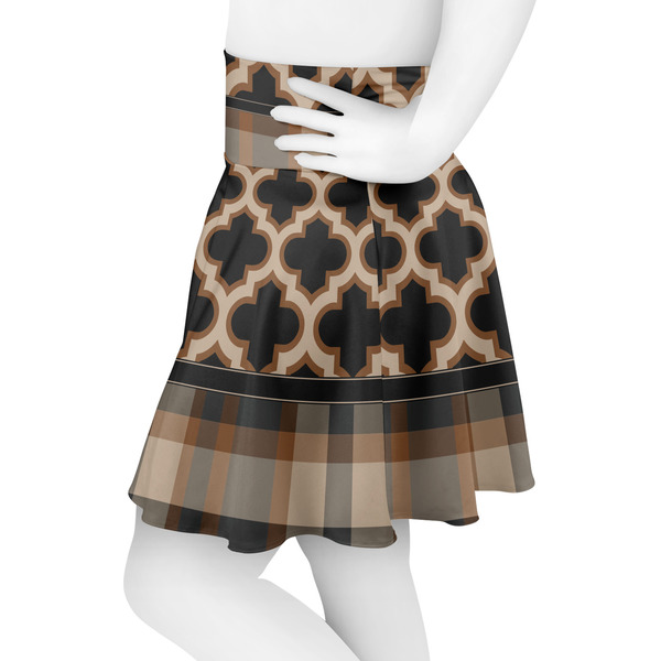 Moroccan & Plaid Skater Skirt - Side