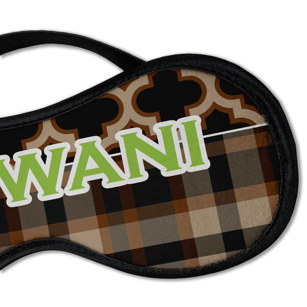 Moroccan & Plaid Sleeping Eye Mask - DETAIL Large