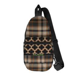 Moroccan & Plaid Sling Bag (Personalized)