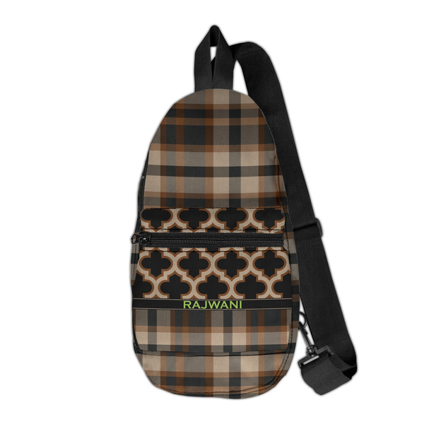Custom Moroccan & Plaid Sling Bag (Personalized)