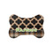 Moroccan & Plaid Bone Shaped Dog Food Mat (Small) (Personalized)