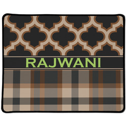 Moroccan & Plaid Large Gaming Mouse Pad - 12.5" x 10" (Personalized)