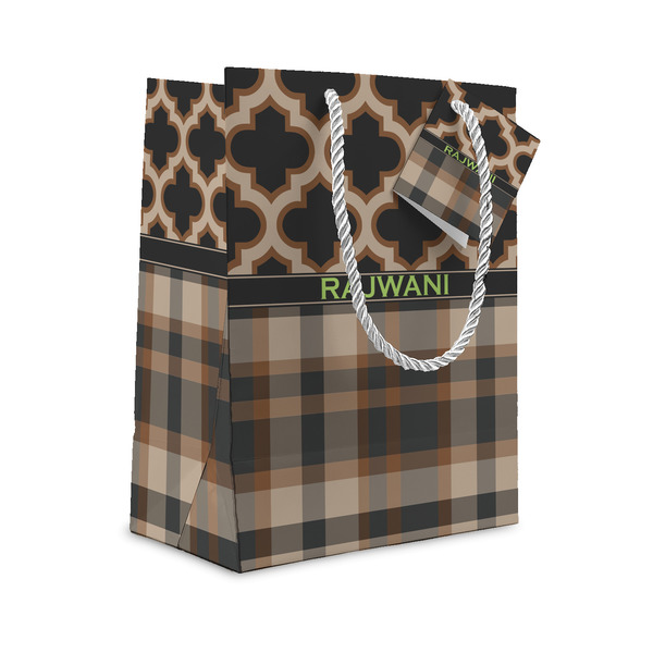 Custom Moroccan & Plaid Gift Bag (Personalized)