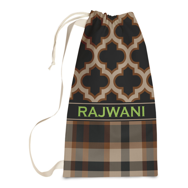 Custom Moroccan & Plaid Laundry Bags - Small (Personalized)