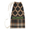 Moroccan & Plaid Small Laundry Bag - Front View