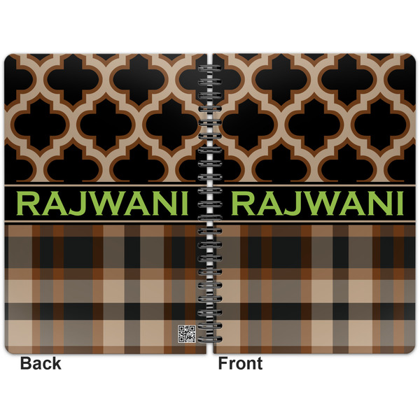 Moroccan & Plaid Spiral Journal 7 x 10 - Apvl