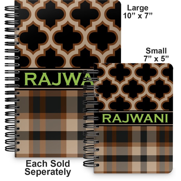 Moroccan & Plaid Spiral Journal - Comparison