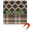 Moroccan & Plaid Square Car Magnet - 6" (Personalized)