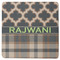 Moroccan & Plaid Square Rubber Backed Coaster (Personalized)