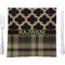 Moroccan & Plaid 9.5" Glass Square Lunch / Dinner Plate- Single or Set of 4 (Personalized)