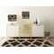 Moroccan & Plaid Square Wall Decal Wooden Desk