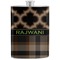 Moroccan & Plaid Stainless Steel Flask (Personalized)