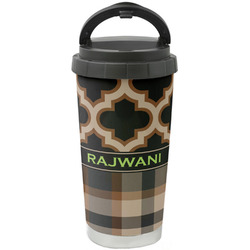 Moroccan & Plaid Stainless Steel Coffee Tumbler (Personalized)