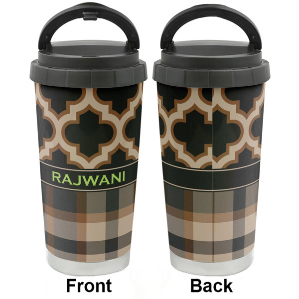 Moroccan & Plaid Stainless Steel Travel Cup - Apvl